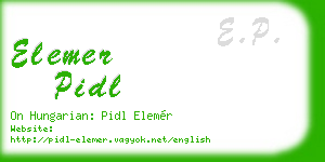 elemer pidl business card
